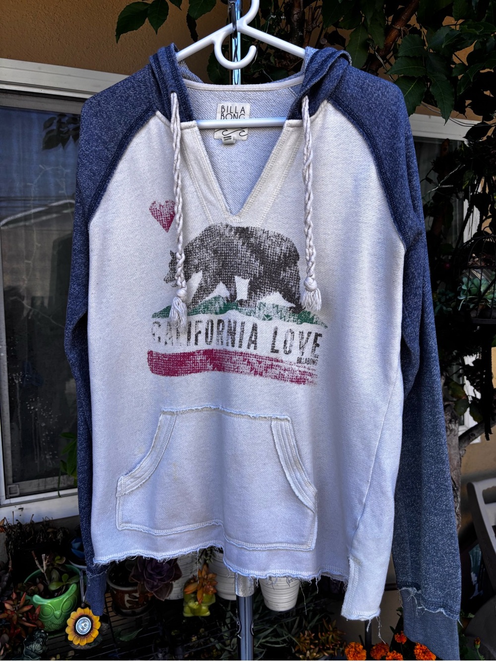 Surf Skate Baja Hoodie Billabong California Love Terry Cloth Sweatshirt Size XL - Picture 9 of 16